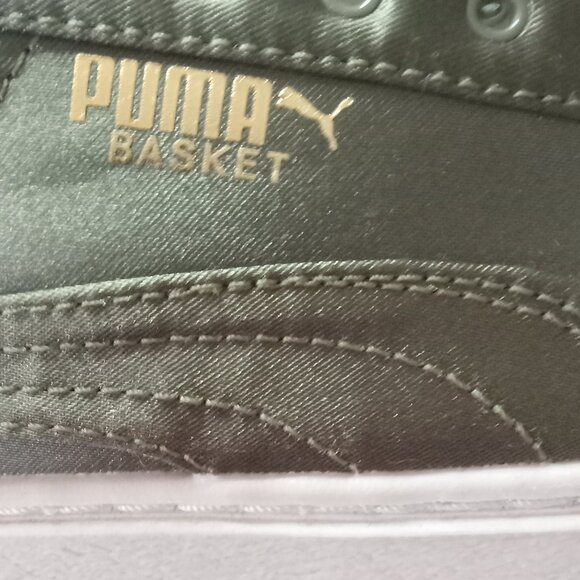 Puma Army Green Satin Sneakers - Picture 5 of 9